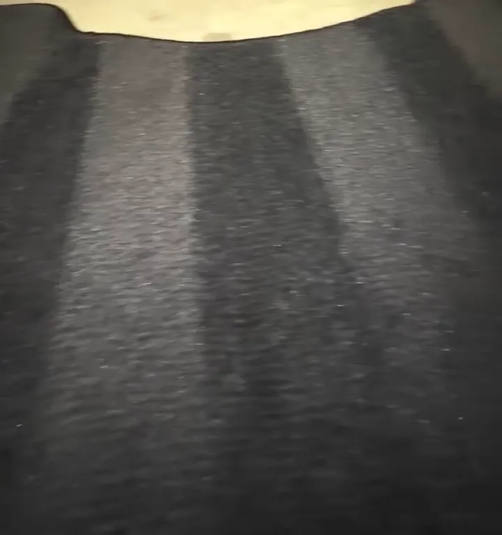 A floor mat with clean, even vacuum stripes